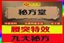 九套腰突特效方12.8元